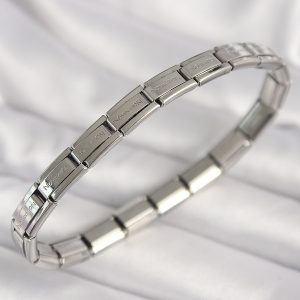 316L Çelik Gümüş Renk İnce Yazılı Nomination Kadın Bileklik