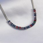 316L Çelik Gümüş Renk İtalyan Zincir Model Renkli Zirkon Taşlı Kadın Kolye