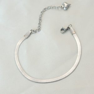 316L Çelik Gümüş Renk İtalyan Zincirli Bileklik