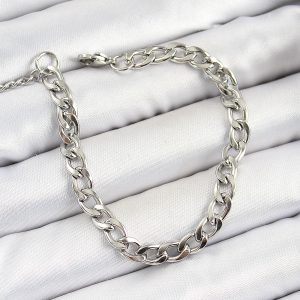 316L Çelik Gümüş Renk Kalın Zincir Erkek Bileklik