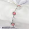 316L Çelik Gümüş Renk Pembe Baby Boy Yonca Kadın Bileklik