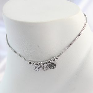 316L Çelik Gümüş Renk Yaşam Ağacı Model Kadın Halhal