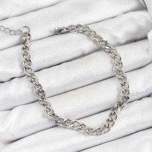 316L Çelik Gümüş Renk Zincir Erkek Bileklik