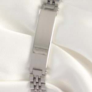 316L Çelik Gümüş Renk Zincir Künye Model Erkek Bileklik