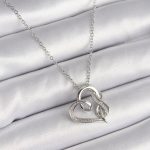 316L Çelik Gümüş Renk Zincir Zirkon Taş Detaylı Kalp Model Sonsuzluk Detay Kadın Kolye