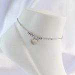 316L Çelik Gümüş Renk Zirkon Taş Detay Kalpli Halhal