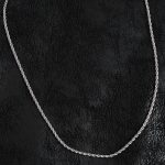 316L Çelik Halat Zincir Model Gümüş Renk Erkek Kolye