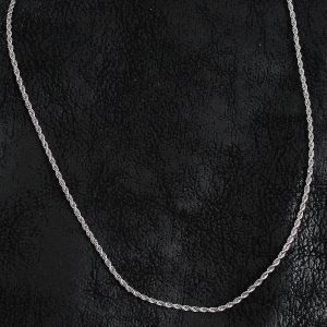 316L Çelik Halat Zincir Model Gümüş Renk Erkek Kolye