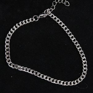 316L Çelik İnce Klasik Model Gümüş Renk Erkek Bileklik