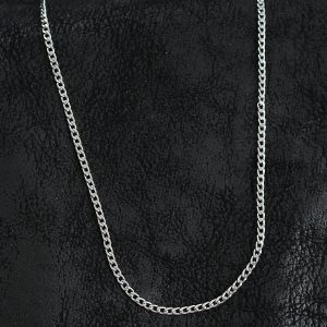 316L Çelik İnce Klasik Zincir Model Gümüş Renk Erkek Kolye