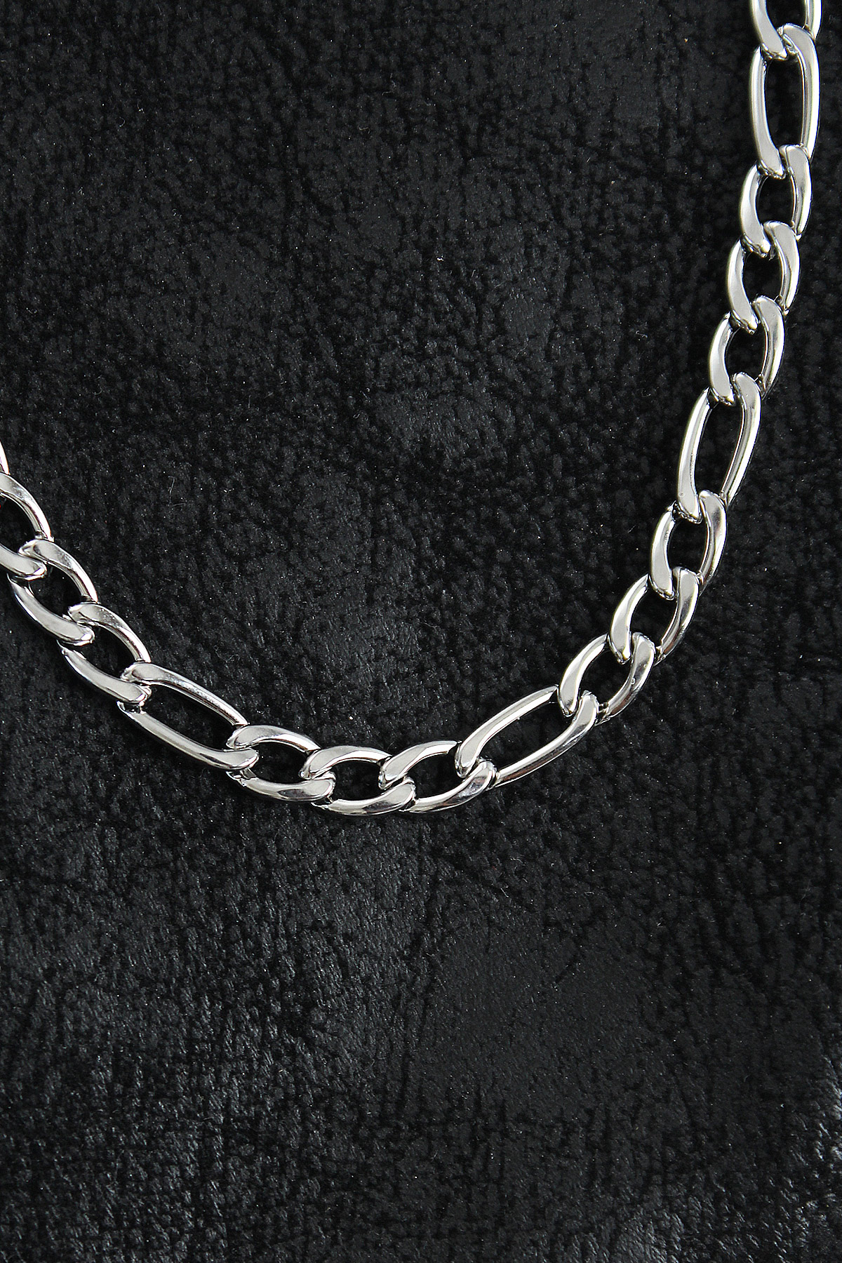 316L Çelik Kalın Figaro Zincir Model Gümüş Renk Erkek Kolye