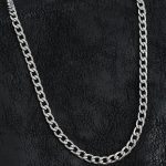 316L Çelik Kalın Klasik Zincir Model Gümüş Renk Erkek Kolye