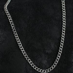 316L Çelik Klasik Zincir Model Gümüş Renk Erkek Kolye