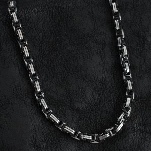 316L Çelik Kral Zincir Model Gümüş Renk Erkek Kolye