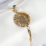 316L Çelik Nazar Boncuk Detaylı Hayat Ağacı Model İtalyan Zincir Gold Renk Kadın Bileklik