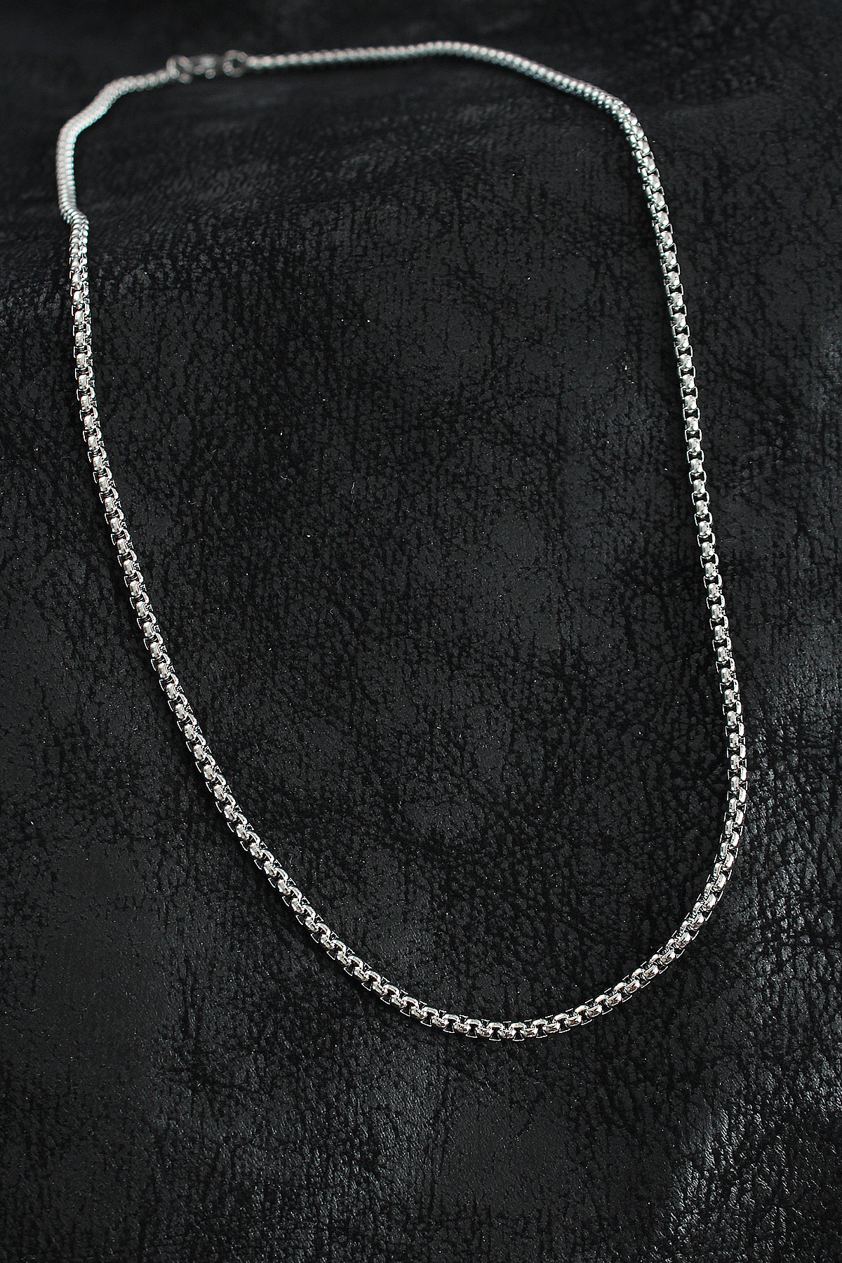 316L Çelik Örme Zincir Model Gümüş Renk Erkek Kolye