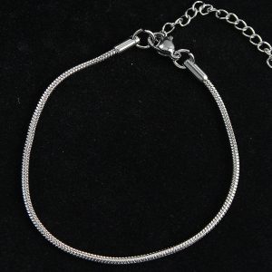 316L Çelik Oval İtalyan Model Gümüş Renk Erkek Bileklik