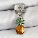 316L Çelik Sallantılı Ananas Model Gümüş Renk Nomination Charm