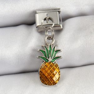 316L Çelik Sallantılı Ananas Model Gümüş Renk Nomination Charm