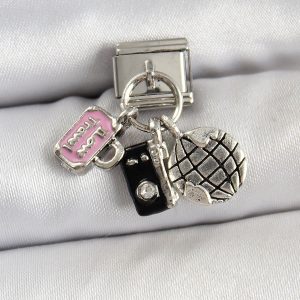 316L Çelik Sallantılı Çoklu Model Gümüş Renk Nomination Charm