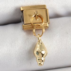 316L Çelik Sallantılı Deniz Kabuğu Model Gold Renk Nomination Charm