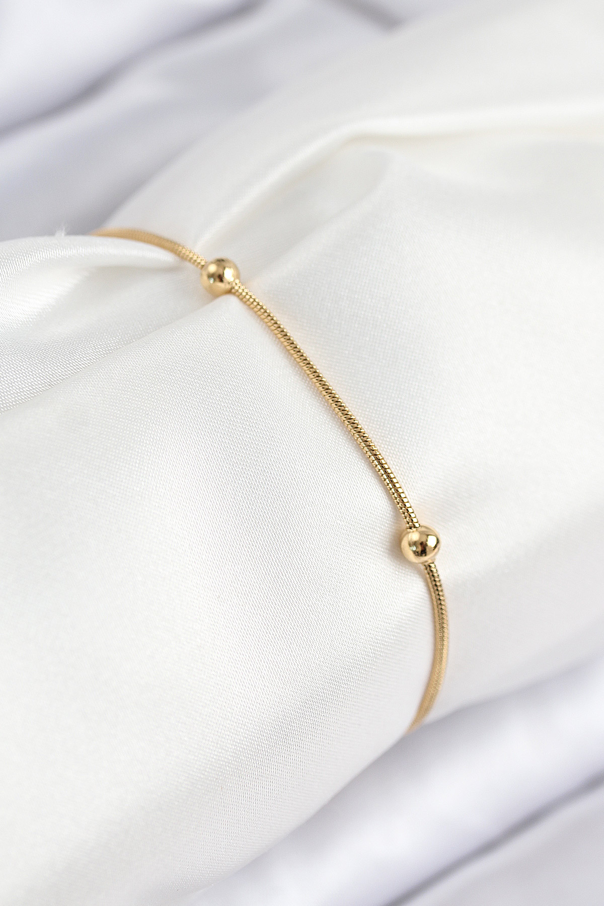 316L Çelik Topcuk Model Gold Renk Kadın Bileklik