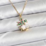 316L Çelik Zincir Gold Renk Chirtsmas Bell Model Yılbaşı Temalı Kadın Kolye