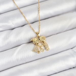 316L Çelik Zincir Gold Renk Erkek Kız Model Kadın Kolye