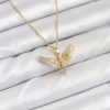 316L Çelik Zincir Gold Renk Melek Model Kadın Kolye