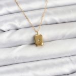 316L Çelik Zincir Gold Renk Minimal Kutup Yıldızı Model Kadın Kolye