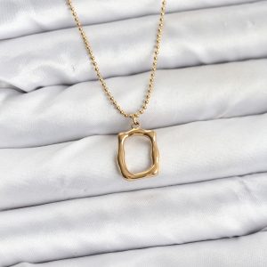 316L Çelik Zincir Gold Renk Model Kadın Kolye