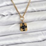 316L Çelik Zincir Gold Renk Vintage Model Kadın Kolye