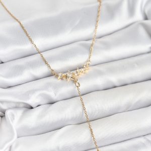 316L Çelik Zincir Gold Renk Yıldız Model Y Kadın Kolye