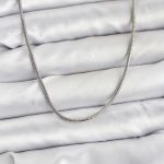 316L Çelik Zincir Gümüş Renk 60 cm Yılan Zincir Kadın Kolye