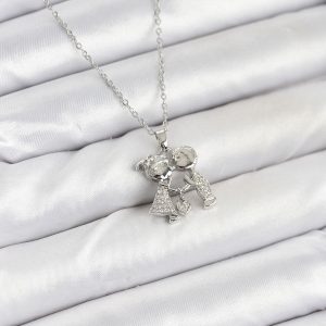 316L Çelik Zincir Gümüş Renk Erkek Kız Model Kadın Kolye