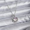 316L Çelik Zincir Gümüş Renk Kalp Model Kadın Kolye