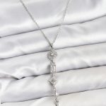 316L Çelik Zincir Gümüş Renk Kutup Yıldızı Enerji Model Kadın Y Kolye