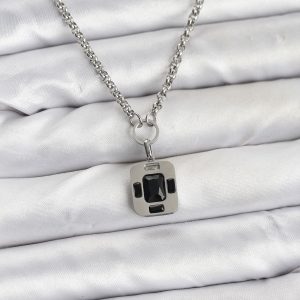 316L Çelik Zincir Gümüş Renk Vintage Model Kadın Kolye