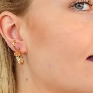 Yılan Tasarım Bayan Küpe