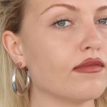 Silver Renk Halka Metal Bayan Küpe