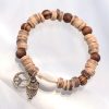 Baykuş Aksesuarlı Coconut ve Bambu Erkek Bileklik
