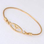 Gold Metal Çelik Figürlü Erkek Kelepçe Bileklik