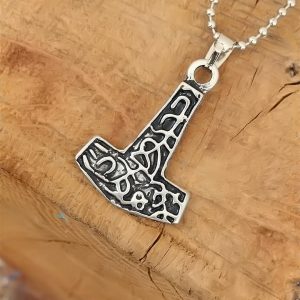 Gümüş Renk Metal Aksesuarlı Top Zincirli Erkek Kolye