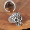 Kuru Kafalı Gümüş Renk Erkek Yüzük