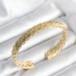 Ezme Zincir Model Gold Renk Kadın Bileklik