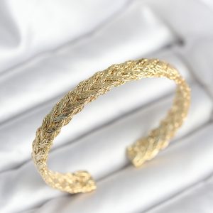 Ezme Zincir Model Gold Renk Kadın Bileklik