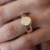 Gold Renk Daire Model Kadın Yüzük