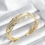 Gold Renk Pirinç Vintage Kadın Bileklik