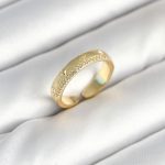 Gold Renk Şerit Zirkon Taşlı Kadın Yüzük