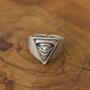 Göz Detay Metal Ayarlanabilir Erkek Yüzük